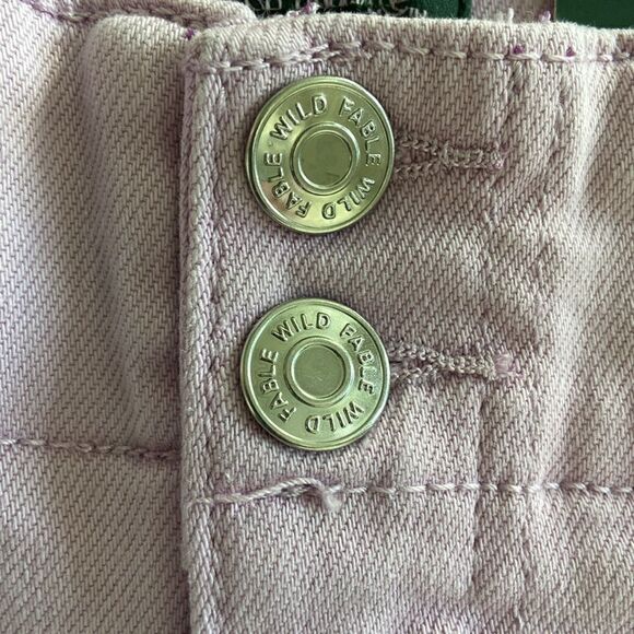 Wild Fable Bermuda Jean Shorts Super High Rise Pleated Light Purple 02 Relax Fit - Picture 7 of 13